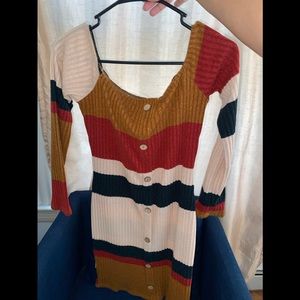 Off the shoulders fitted dress